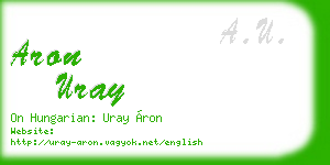 aron uray business card