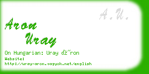 aron uray business card